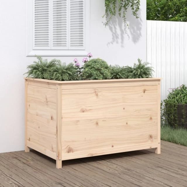 vidaXL Garden Raised Bed 119.5x82.5x78cm Solid Wood Pine, Brown 825310