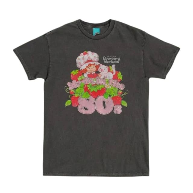 Strawberry Shortcake Mens Made In The 80s T-Shirt in Charcoal Size: Medium Charcoal Male M