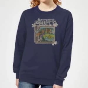 Scooby Doo Mystery Machine Psychedelic Womens Sweatshirt - Navy - L