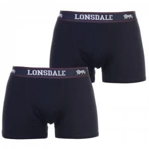 Lonsdale 2 Pack Trunks Mens - Navy