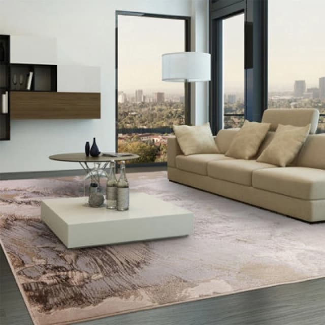 Beige Abstract ,luxurious Modern Easy To Clean Rug For Bedroom & Living Room-200Cm X 290Cm