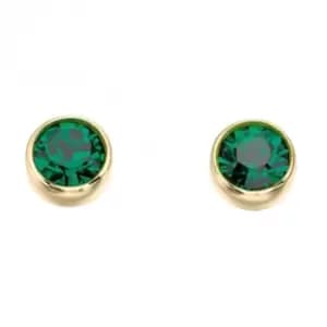 May Yellow Gold Plated Birthstone Earrings with Swarovski Crystal E1541