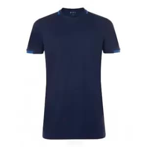 SOLS Mens Classico Contrast Short Sleeve Football T-Shirt (S) (French Navy/Royal Blue)
