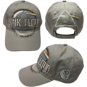 Pink Floyd - Dark Side of the Moon Album Distressed Mens Baseball Cap - Grey