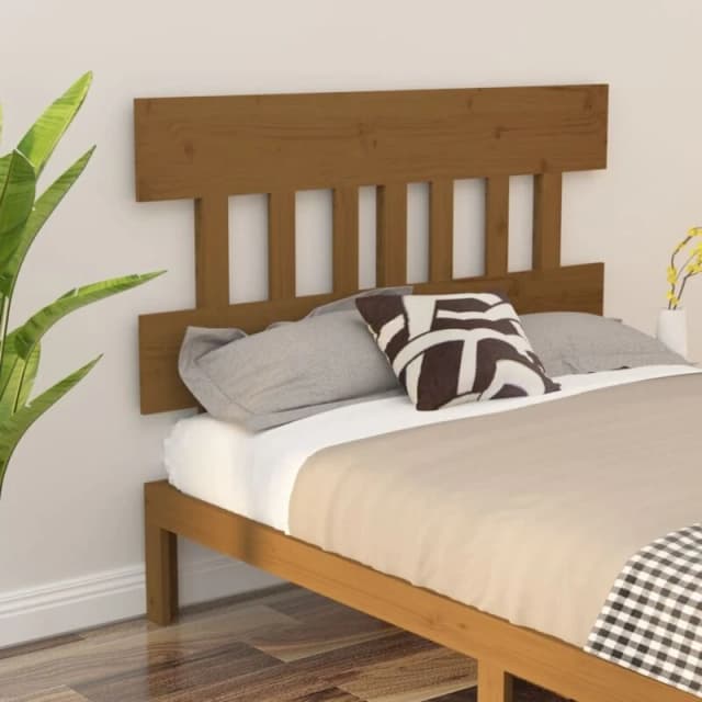 VIDAXL Bed Headboard Honey Brown 123.5x3x81cm Solid Wood Pine Vidaxl 8720287009948