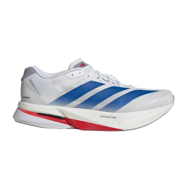 Adidas Adizero Boston 13 Shoes White Blue SS26, Size UK 7