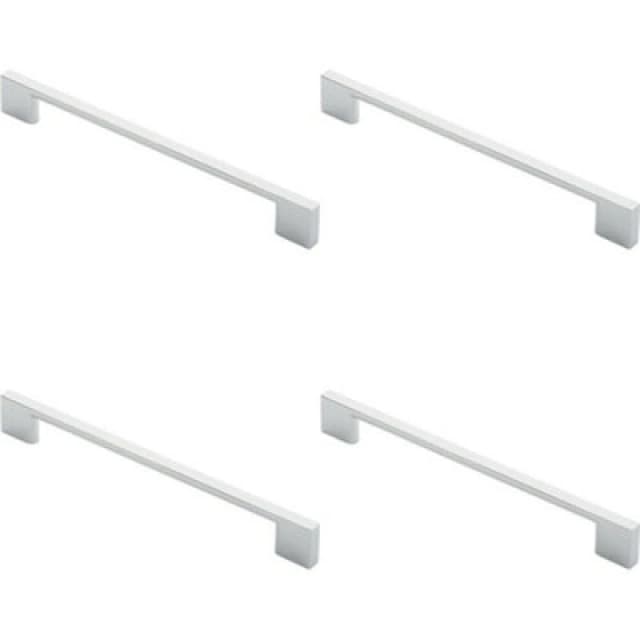 Loops 4x Slim D Shape Pull Handle 220 x 8.5mm 192mm Fixing Centres Polished Chrome Multi unisex