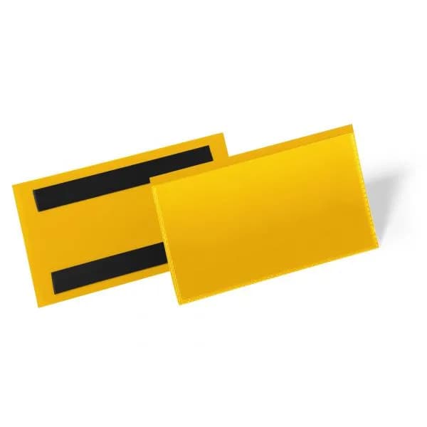 Durable Durable Magnetic Ticket Holder Document Pockets 50 Pack 150 x 67mm Yellow 4005546996974