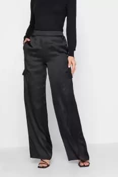 Tall Satin Wide Leg Trousers