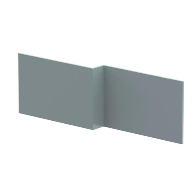 Balterley Edge Power L Shape Square Front Bath Panel Matt Coastal Grey 1700mm Grey unisex