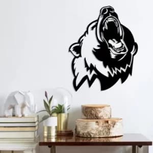 Bear 2 Black Decorative Metal Wall Accessory