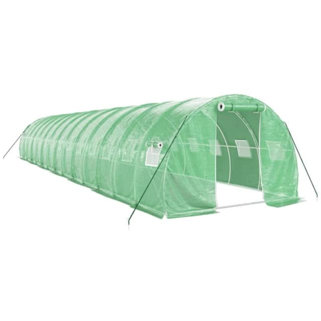 vidaXL Greenhouse with Steel Frame Green 42 m 14x3x2 m, Green 3188044