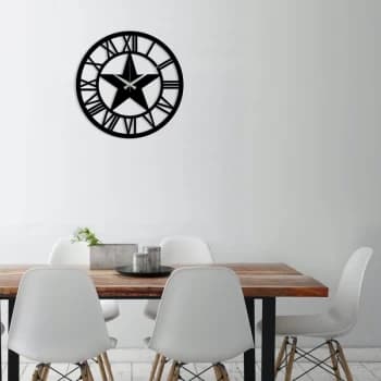 Metal Wall Clock 28 - Black Decorative Metal Wall Clock