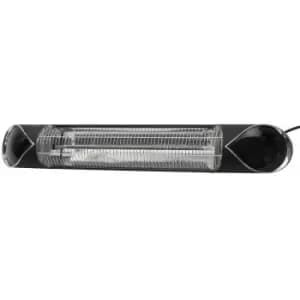 Patio Heater 2000W Wall Mount Outdoor IP55 Rated Fitting - Black - Litecraft