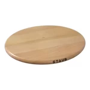 Staub Specialities 29cm oval Beech Trivet magnetic brown