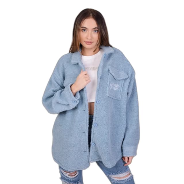 Project X Paris Womens basic pilou overshirt jacket Project X Paris Bleu Female XS