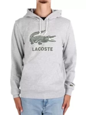 LACOSTE Hooded Men Grey Cotone/poliestere