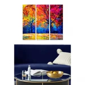 MDF292880360 Multicolor Decorative MDF Painting (3 Pieces)