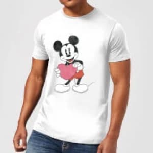 Disney Mickey Mouse Heart Gift T-Shirt - White - 3XL