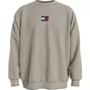 Tommy Jeans Badge Crew Neck Sweatshirt - Beige