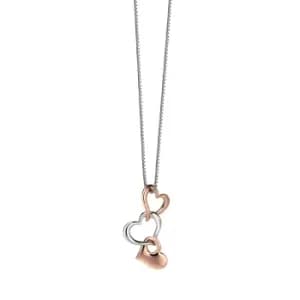 Rose Gold & Sterling Silver Multi Heart Pendant