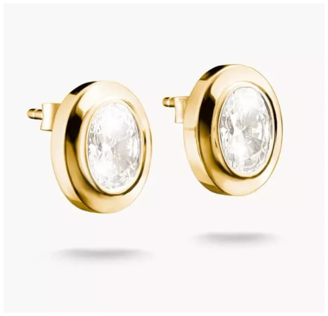 Thomas Sabo H2342-414-14 18k Gold Plated Oval Stud Earrings Jewellery