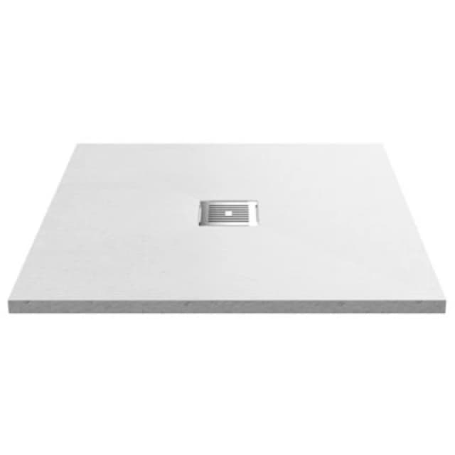 Balterley Premium Slimline Square Shower Tray - 900mm - Slate White White