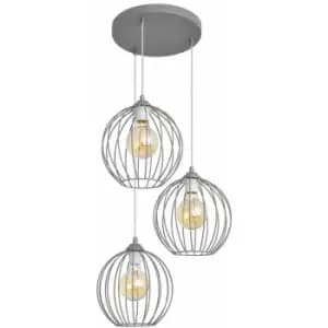 Helam Mercure Cluster Pendant Ceiling Light Grey 40cm