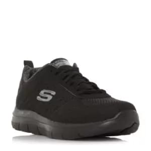 Skechers Flex Adv 20 Gp Knit Lace Up Trainers - Black
