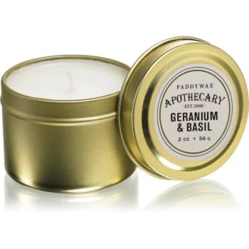 Paddywax Apothecary Geranium & Basil Scented Candle 56g