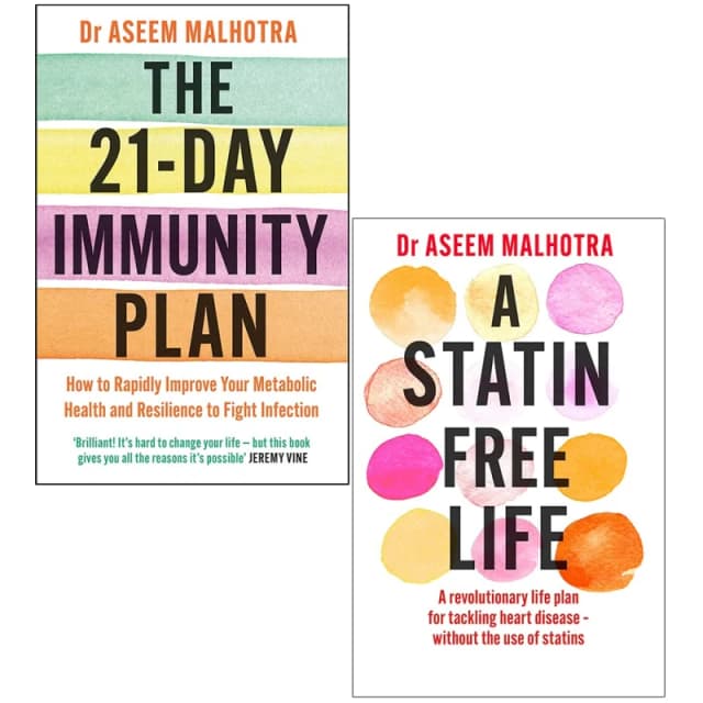 Dr Aseem Malhotra Collection 2 Books Set (The 21-day Immunity Plan, A Statin-free Life) Dr Aseem Malhotra Books
