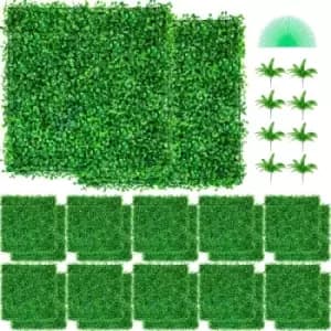 Artificial Boxwood Panel Boxwood Hedge Wall Panels 24pcs 20x20" Garden Decor Diy
