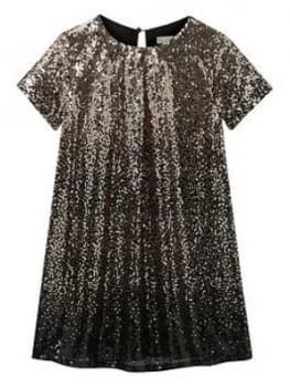 Mintie By Mint Velvet Girls Ombre Sequined Dress - Dark Gold