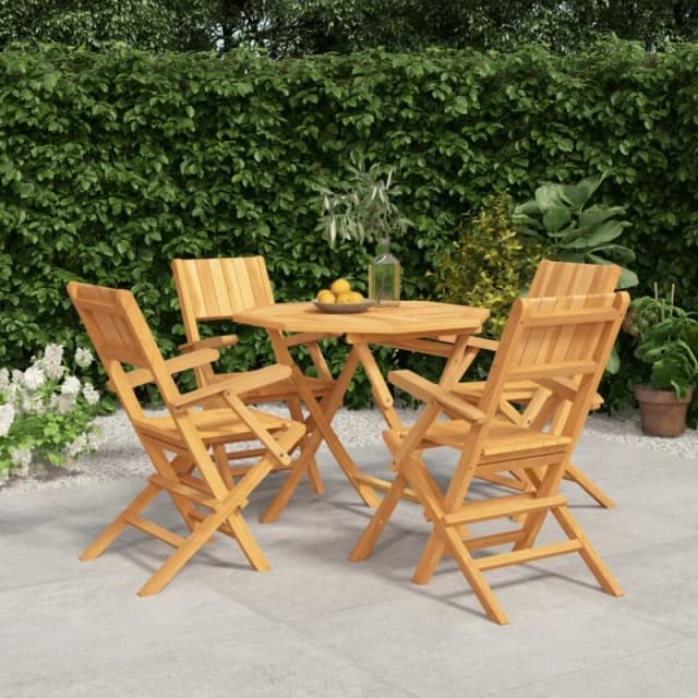 VIDAXL 5 Piece Garden Dining Set Solid Wood Teak Vidaxl 8720845743611