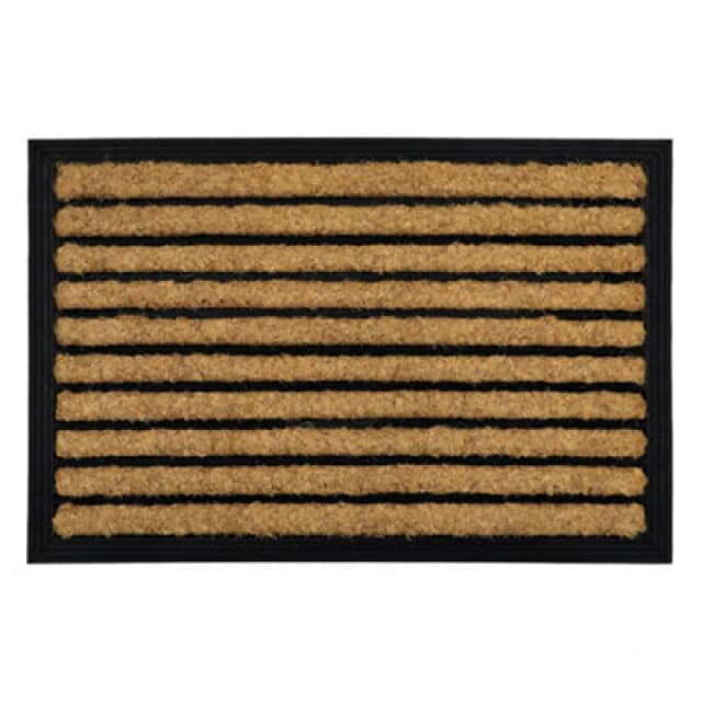 JVL Tuffscrape Coir Lines, 40x60cm, Lines Brown