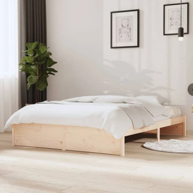 VIDAXL Bed Frame without Mattress Solid Wood 140x200cm Vidaxl 8720286998946