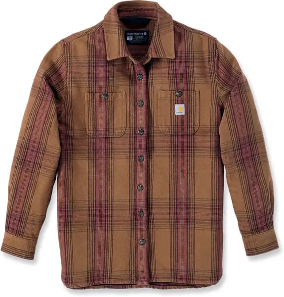 Carhartt Loose Fit Heavyweight Twill Ladies Shirt, brown, Size L for Women