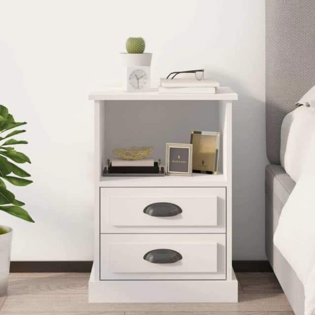 VIDAXL Vidaxl - Bedside Cabinet White 43x36x60cm 8720845792183