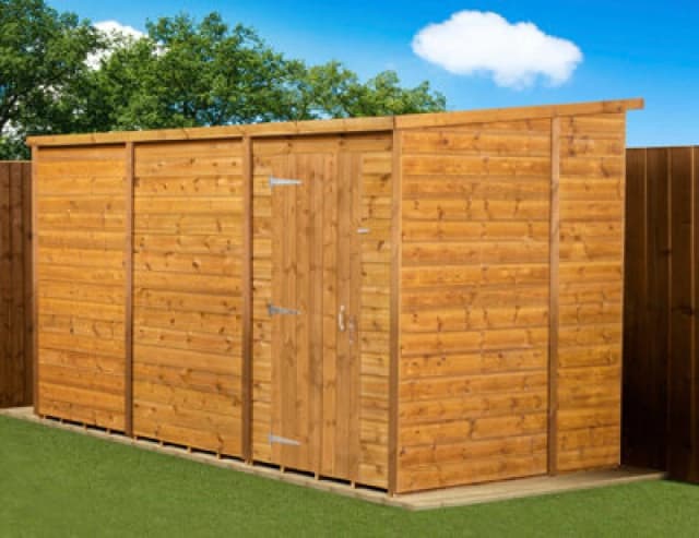 Empire Sheds Empire Modular Pent 12X6 Dipped Treated Tongue And Groove Wooden Garden Shed Single Door (12' X 6' / 12ft X 6ft) (12X6)