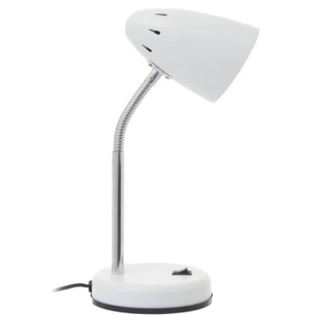 Orsina Matte White Desk Lamp, Adjustable Living Room Desk Lamp, Minimalistic Desk Lamp For Reading & Writing