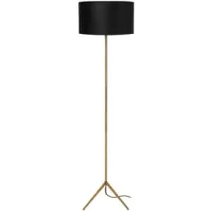 Lucide TONDO - Floor Lamp - Ø38cm - 1xE27 - Matt Gold, Brass