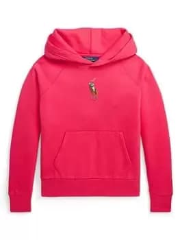Ralph Lauren Girls Hoodie - Bright Pink, Bright Pink, Size Age: 16 Years=Xl, Women