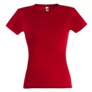 SOLS Womens/Ladies Miss Short Sleeve T-Shirt (L) (Red)
