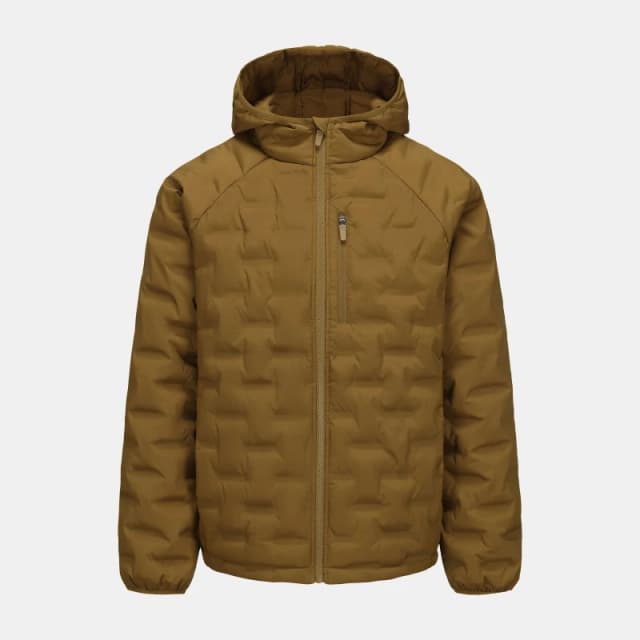 Karrimor Mens Heat-Sealed Hooded Long Sleeve Full Zip Insulated Puffer Jacket Brown male S