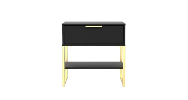Madrid 1 Drawer Lamp Table In Black Ash (Ready Assembled)