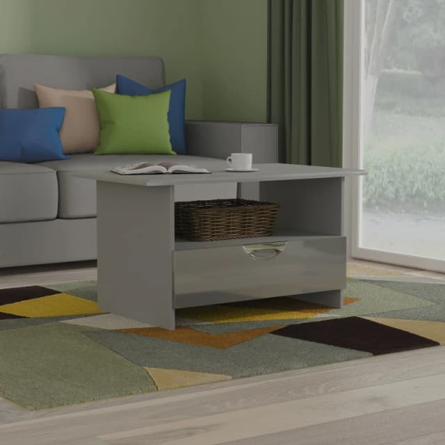 Swift Alva Ready Assembled Coffee Table Grey Gloss WPZHQ Unisex