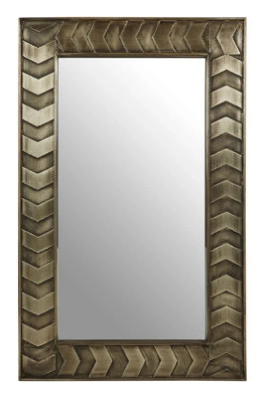 Orsina Sirsa Wall Mirror, Silver, Metal, Wood, Glass