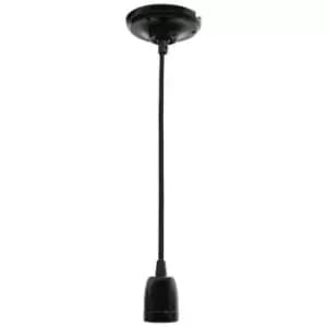 Lyyt Ceramic Pendant Cord Set E27 Gloss Black