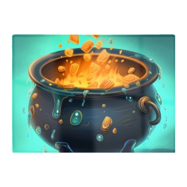 Warren Reed Designer Bubbling Cauldron Splashart Chopping Board