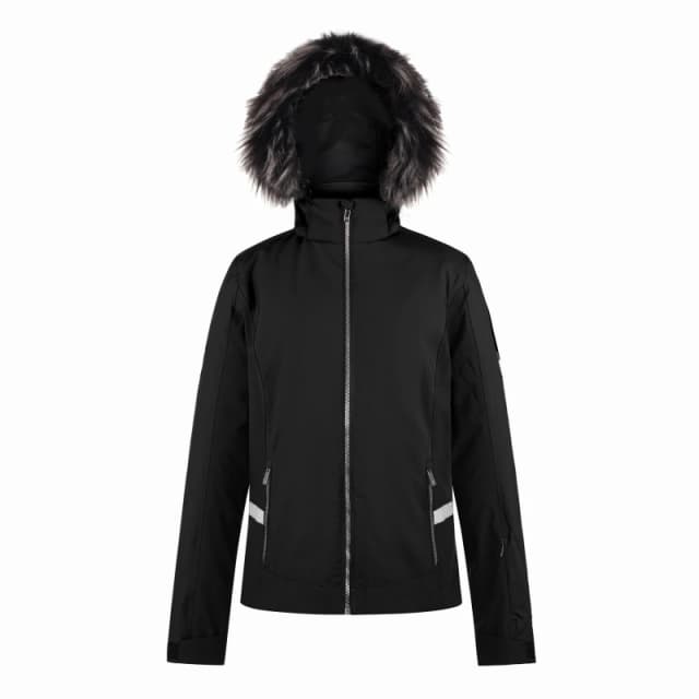 Nevica Womens Meribel Waterproof Windproof Hooded Ski Jacket Black female 8 (36)